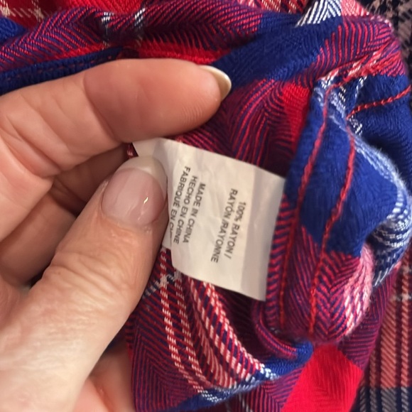Rails Hunter Red Blue Plaid Button Down Flannel Blouse Size Small - Picture 10 of 12